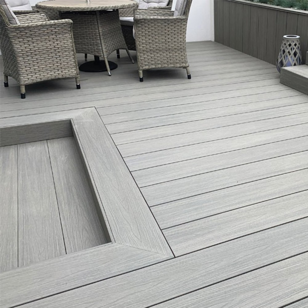 Ultrashield Composite Decking Board | Old Mist | 210mm X 23mm X 3.6m