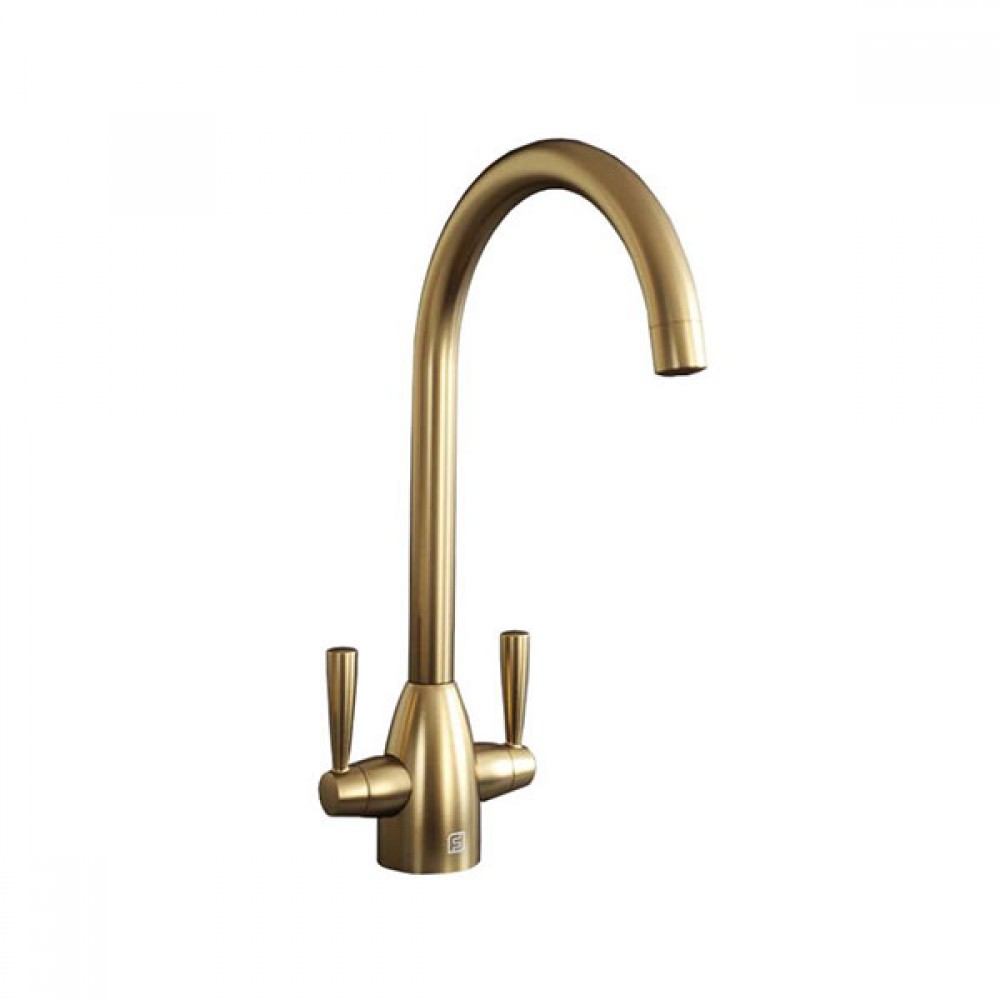 T35 Brushed Brass Twin Lever