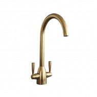 T35 Brushed Brass Twin Lever