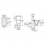 Roca The Gap Square Comfort Height Back-to-wall Pan | A3421AC000