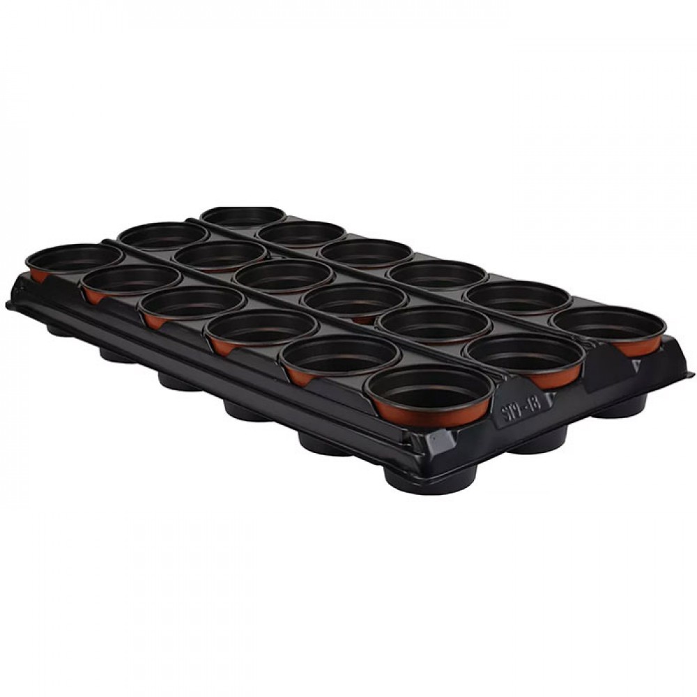 Growing Tray 9cm Round Pots | 18