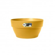 Vaso Cilindrico Elho Algarve Con Motivi Floreali - Plastica Riciclabile, Antigelo, Antiurto, Con Sottovaso Abbinato