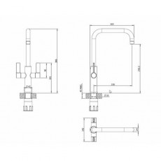 Jeroni Brushed Nickel Horizontal Dual Handle