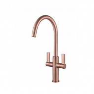 Jeroni Copper Swan Dual Handle Kitchen Mixer Tap