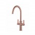 Jeroni Copper Swan Dual Handle Kitchen Mixer Tap