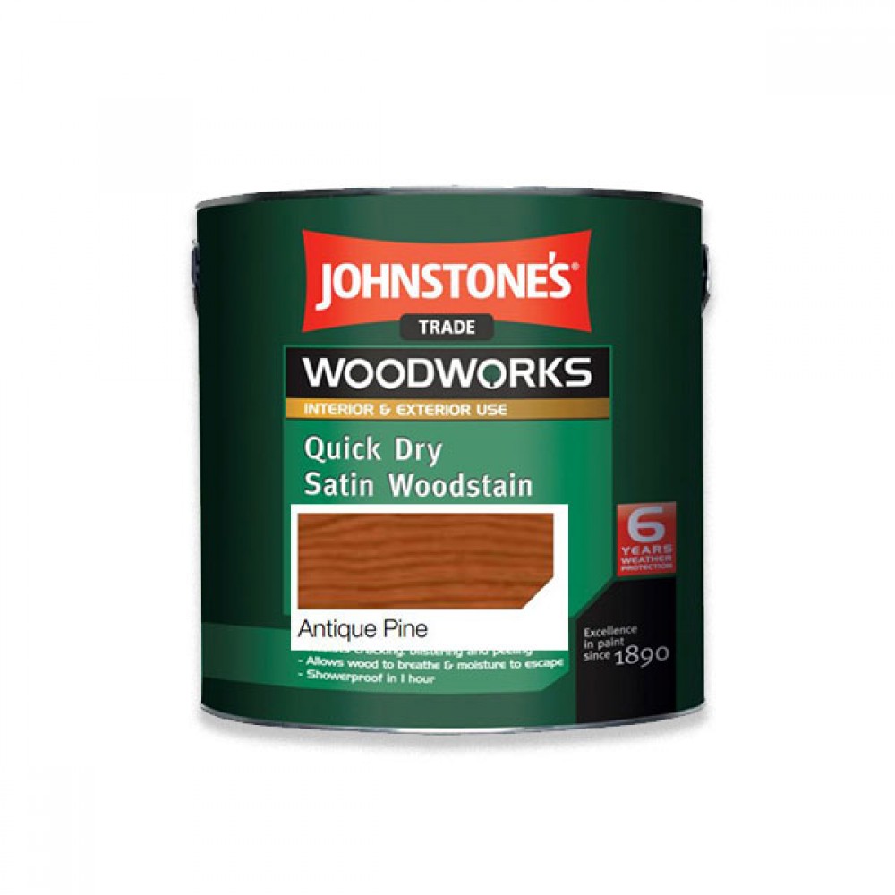 Johnstone's Woodworks Quick Dry Woodstain | Various Size & Colours