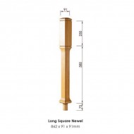 Dublin Square Newel Post 862x91x91mm | Options
