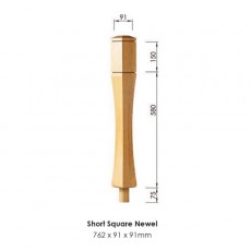 Vienna Square Newel Post 762x91x91mm | Options