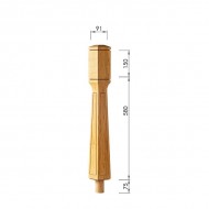 Paris Short Square Newel Post 762x91x91mm