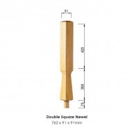 Monaco Square Double Newel Post 762x91x91mm | Options