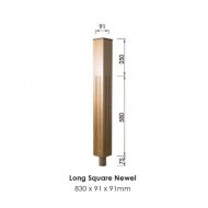 Tuscan Full Newel Post 830x91x91mm | Options