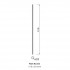 Matrix Plain Round Spindle Black 1118x16mm