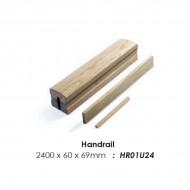 Urbana Glass Handrail Oak | Options