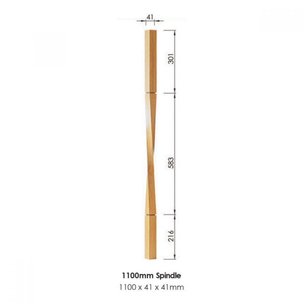 Milano Square Spindle 1100x41x41mm | Options