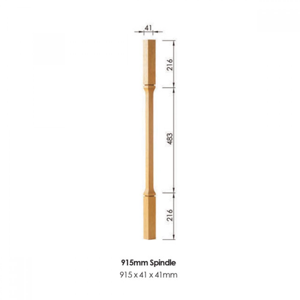 Dublin Square Spindle 915x41x41mm | Options