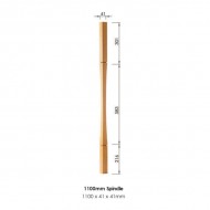 Vienna Square Spindle 1100x41x41mm | Options