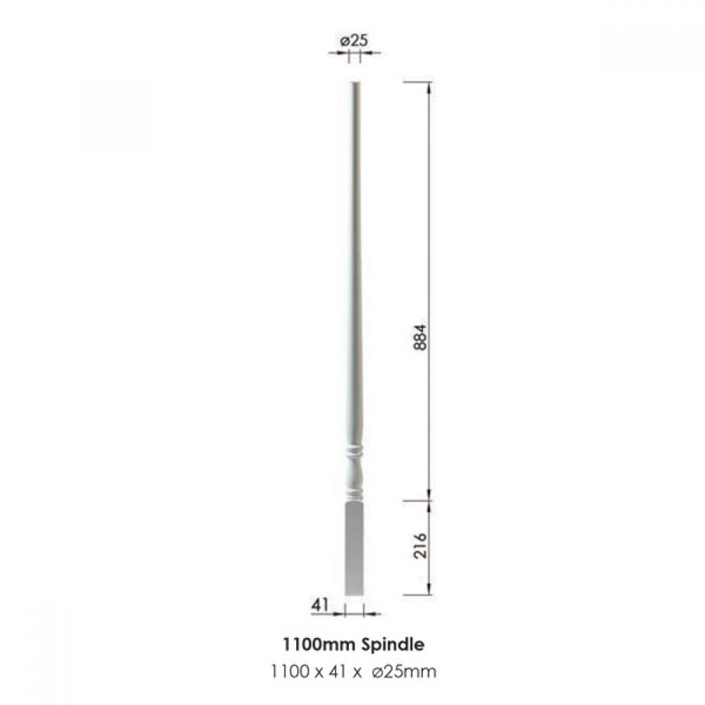 Boston Spindle 1100x41x41mm | Options