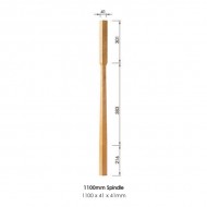 Monaco Spindle 1100x41x41mm | Options