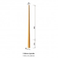 Geneva Spindle 1100x41x41mm | Options