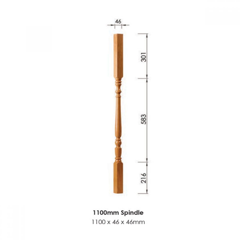 Corby Spindle 1100x41x41mm | Options