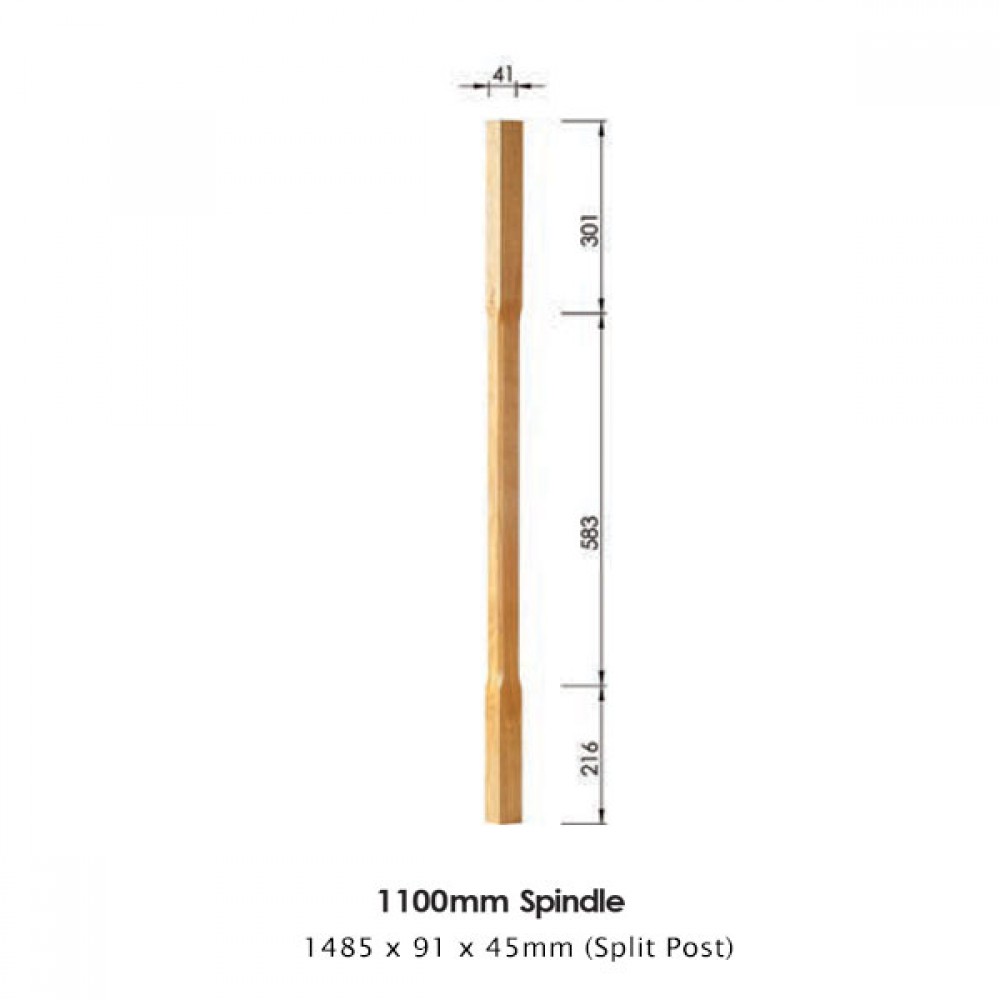 Boyne Half Newel 1485x91x45mm | Options