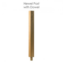 Plain Square Full Newel Post With Dowel 1065x91x91mm | Options