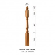Achill Square Newel Post 1525x91x91mm | Finish & Post Options