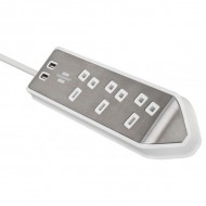 Brennenstuhl 3 Way Corner Extension Lead | USB Charging