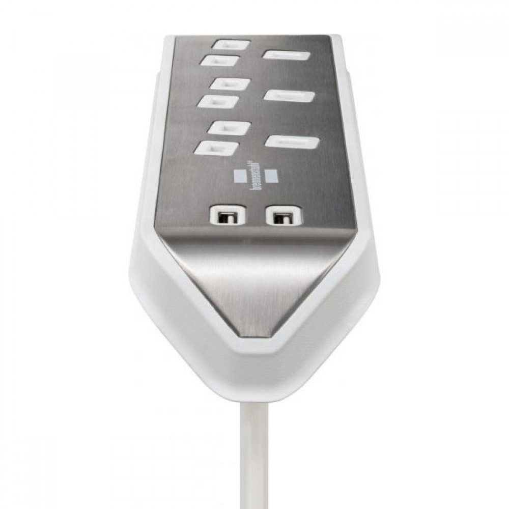 Brennenstuhl 3 Way Corner Extension Lead | USB Charging