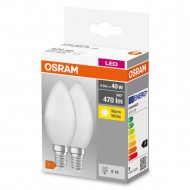 Osram 5.5w (40w) E14 Candle LED Twin/box|470L|Warm White