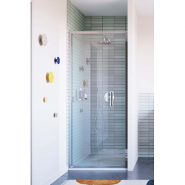 Bifold Door 900mm Silver With Clear Glass