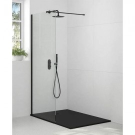 Sonas Aspect Kristal 800 Wetroom Panel | Matt Black | ABWRP002
