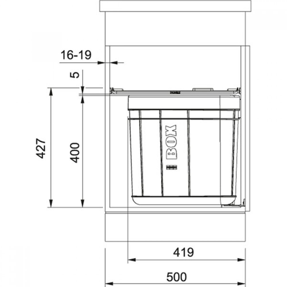Franke Rubbish Sorter Solo50 | 40L
