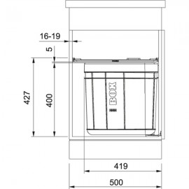 Franke Rubbish Sorter Solo50 | 40L
