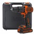 B&D 18v Hammer Drill with 1.5ah Battery, Charger & Kitbox | BCD700S1K
