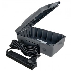Weatherproof Box-10m 4 Gang Extension Lead Black | WBXBFG10B-MP