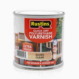 Rustins Quick Dry Poly Varnish Gloss Clear 250ml | R695005