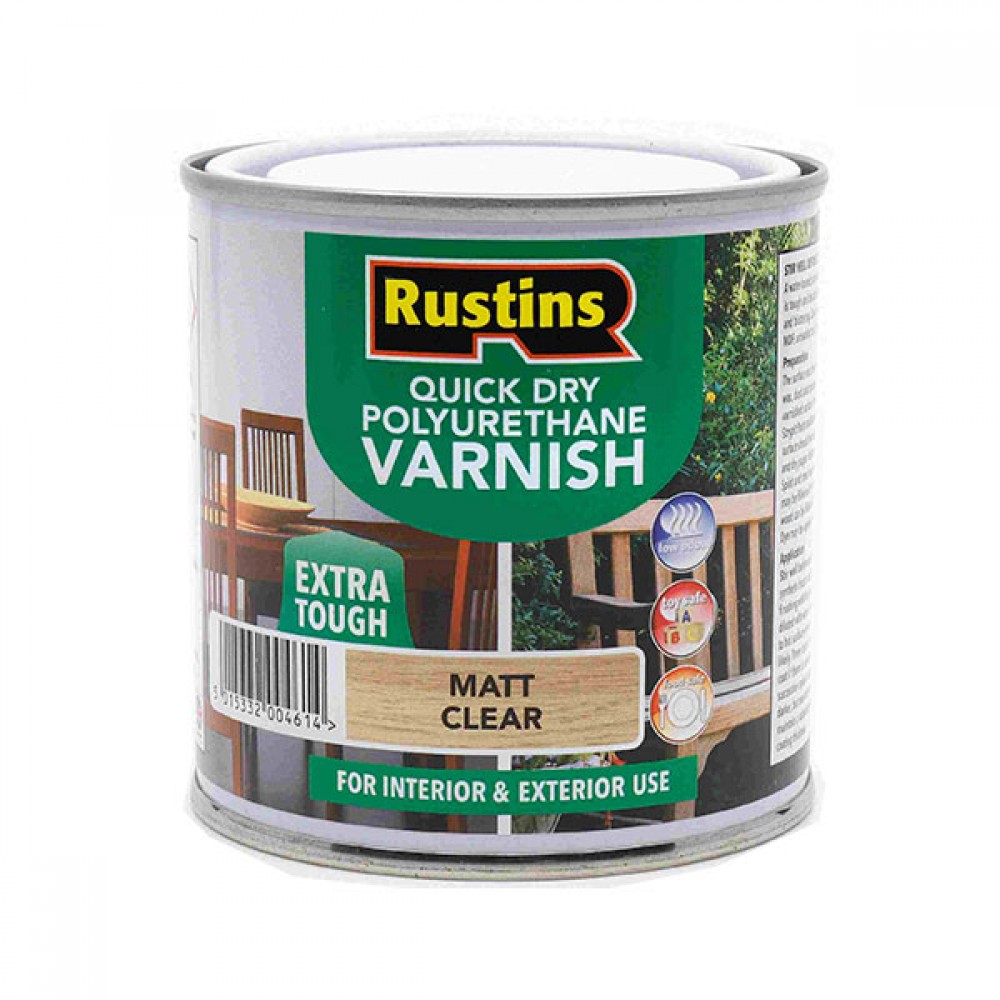 Rustins Q/d Poly Varnishmatt Clear 250ml | R695009