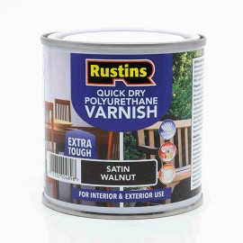 Rustins Q/d Poly Varnish Satin Walnut 250ml | R695019