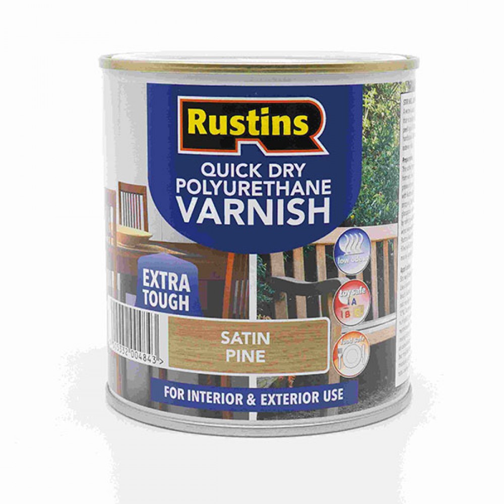 Rustins Q/d Poly Varnish Satin Pine 1lt | R695028