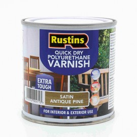 Rustins Q/d Poly Varnish Satin Antique Pine 250ml | R695031
