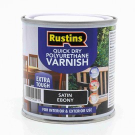 Rustins Q/d Poly Varnish Satin Ebony 250ml |  R695034