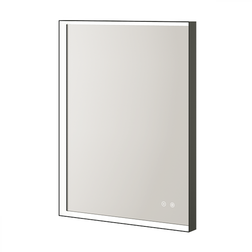 Aqualla Vision Matt Black Led Mirror 600x800mm