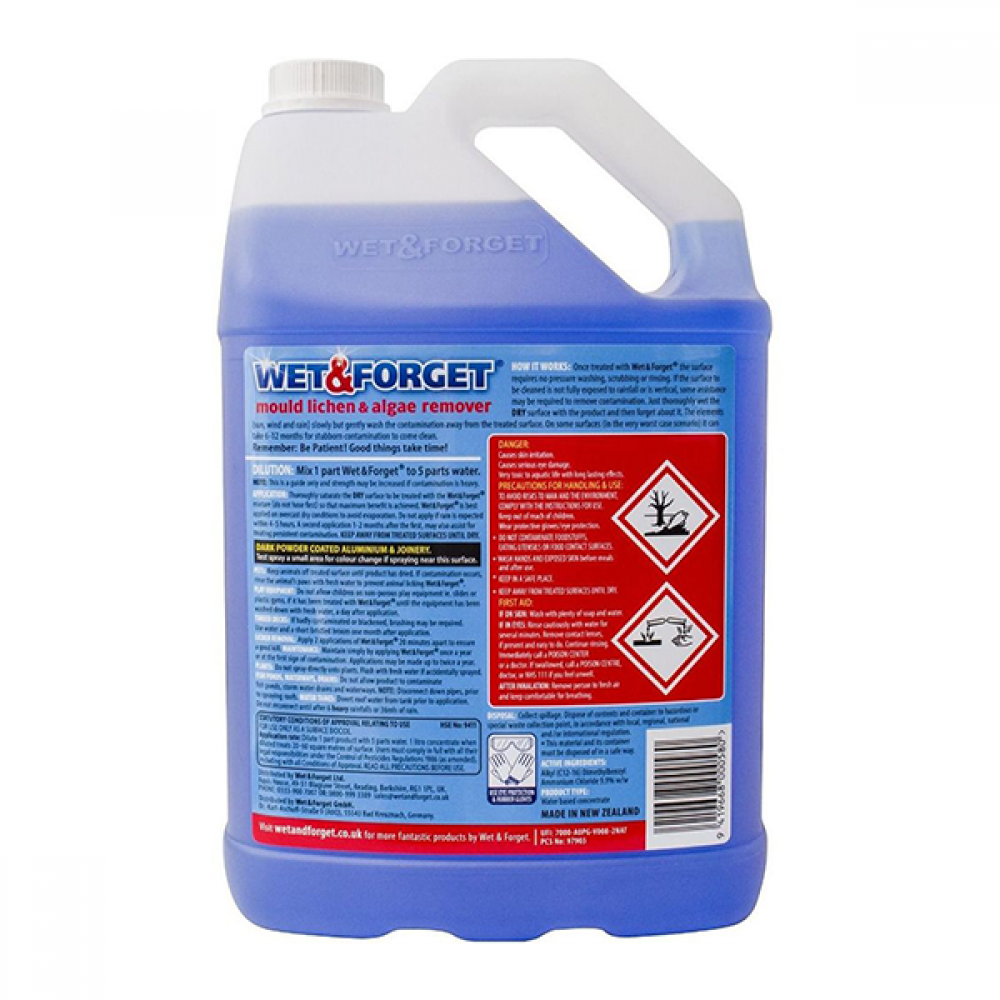 Wet & Forget Mould+algae Remover 5 Litre | Wetf5