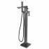 RT Large Saldo Freestanding Bath Shower Mixer | Gunmetal Grey