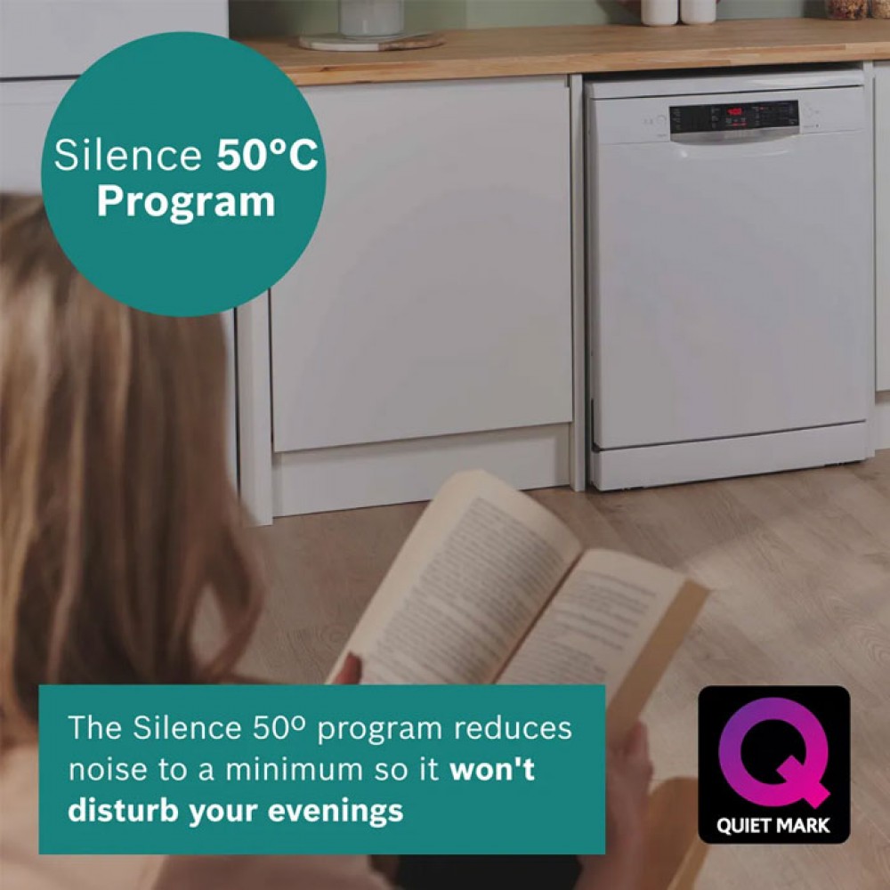 Freestanding Bosch White Dishwasher | SMS26AW08G 