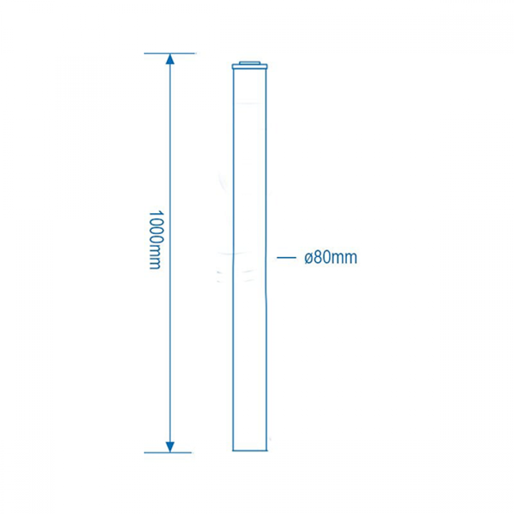 Firebird 80mm Plume Dispersal Pipe 1000mm