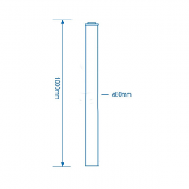 Firebird 80mm Plume Dispersal Pipe 1000mm