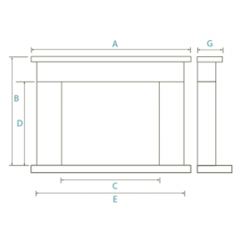 Parma 54" Fireplace Surround Lilac