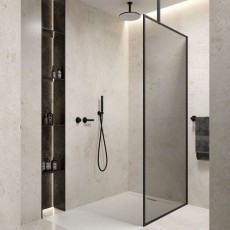 Sonas Mirage 1200 Matt Black Smoked Glass Screen